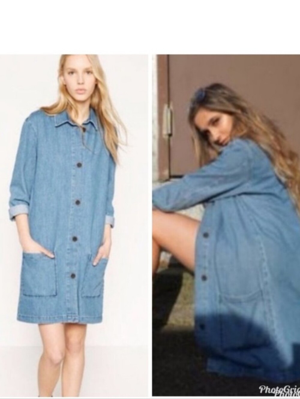 Zara Womens The Levita Denim Long Jacket Size XS